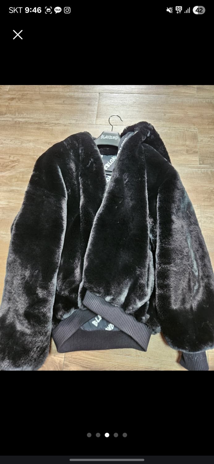 블랙블론드 비비디 그래피티 로고 퍼 후드자켓 상품이미지3