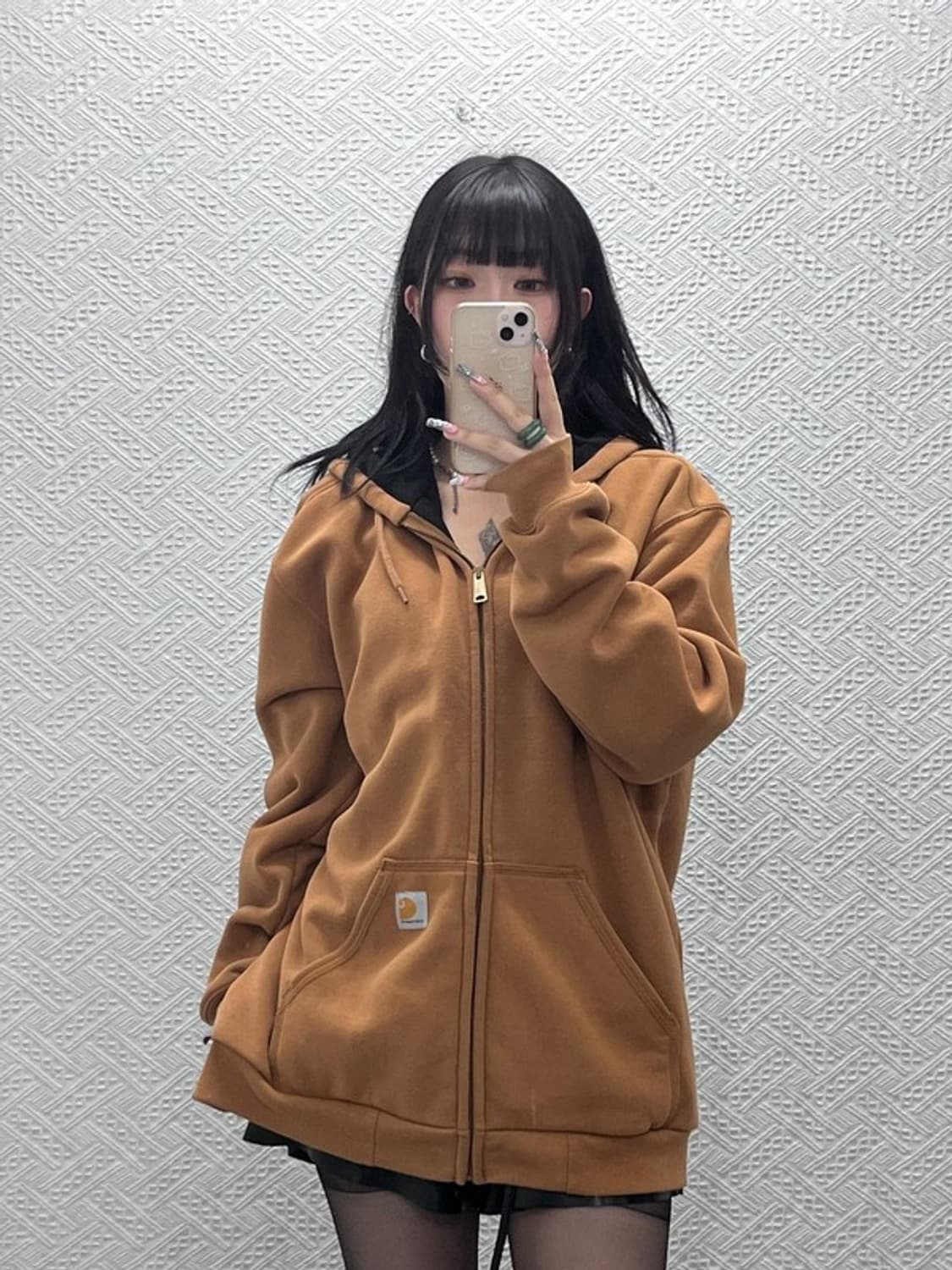 칼하트 빈티지 캐주얼 오버핏 레인디펜더 써멀 후드집업 M C12589 상품이미지2