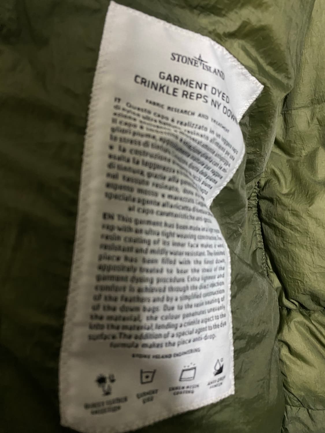 스톤아일랜드 크링클랩스 패딩 M(100) 극미중고 상품이미지2