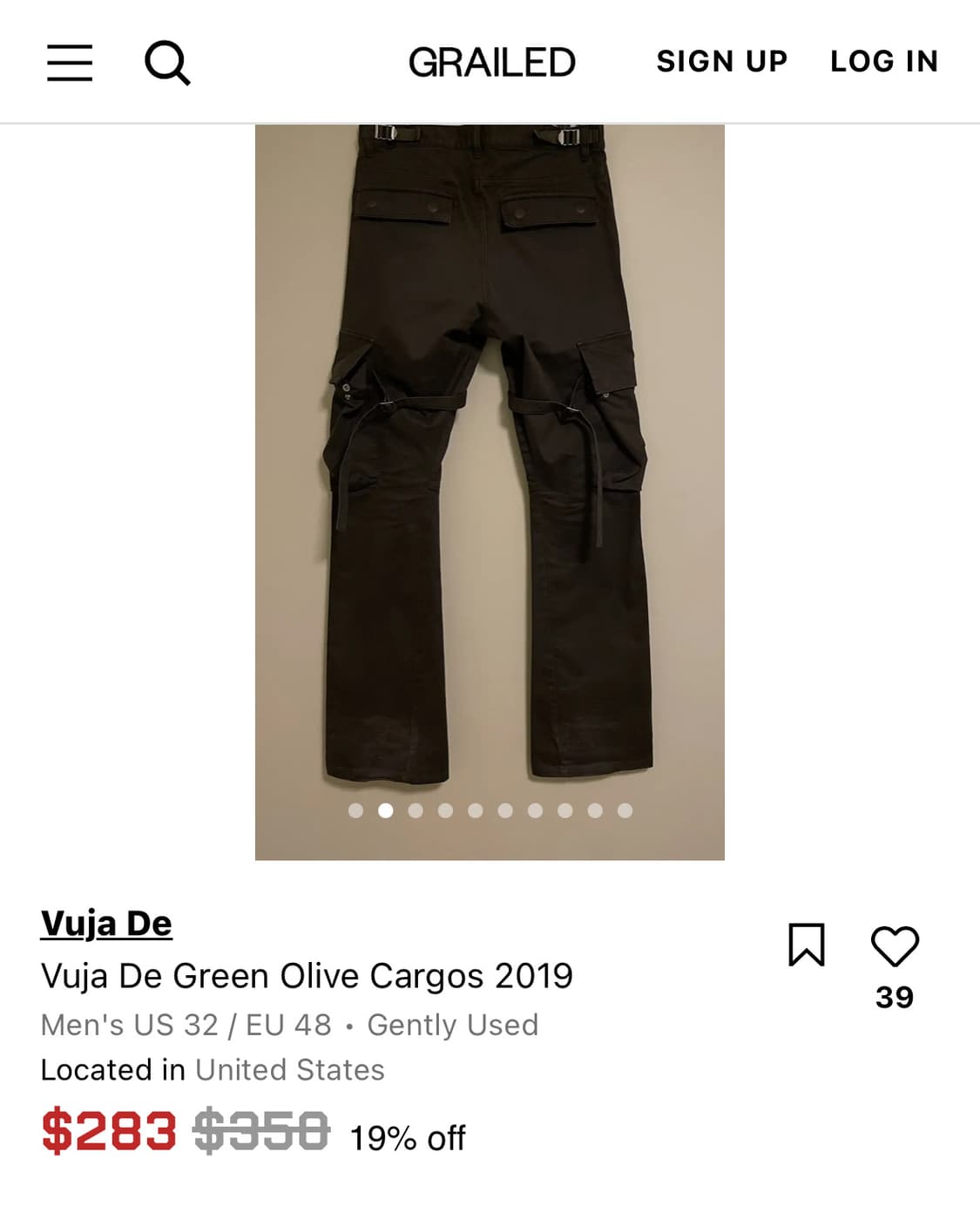 부자데 Vuja Dé 2019 카고 스트랩 팬츠 상품이미지2