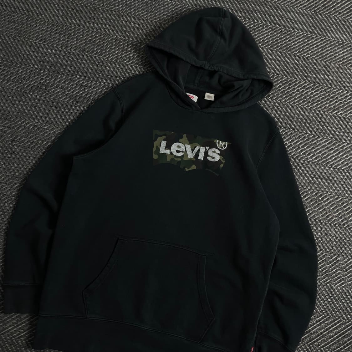  리바이스 밀리터리 로고 블랙 후드 티셔츠y 3916 상품이미지1