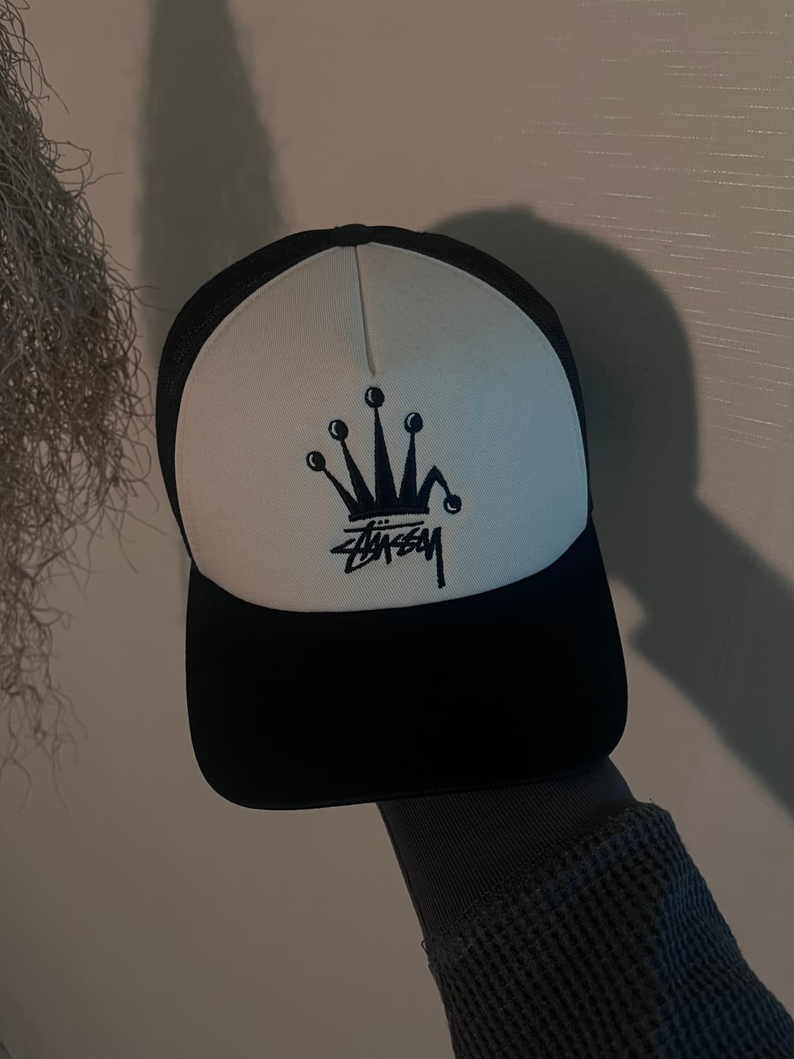 스투시 크라운 스탁 트러커 캡 블랙(F) 상품이미지1