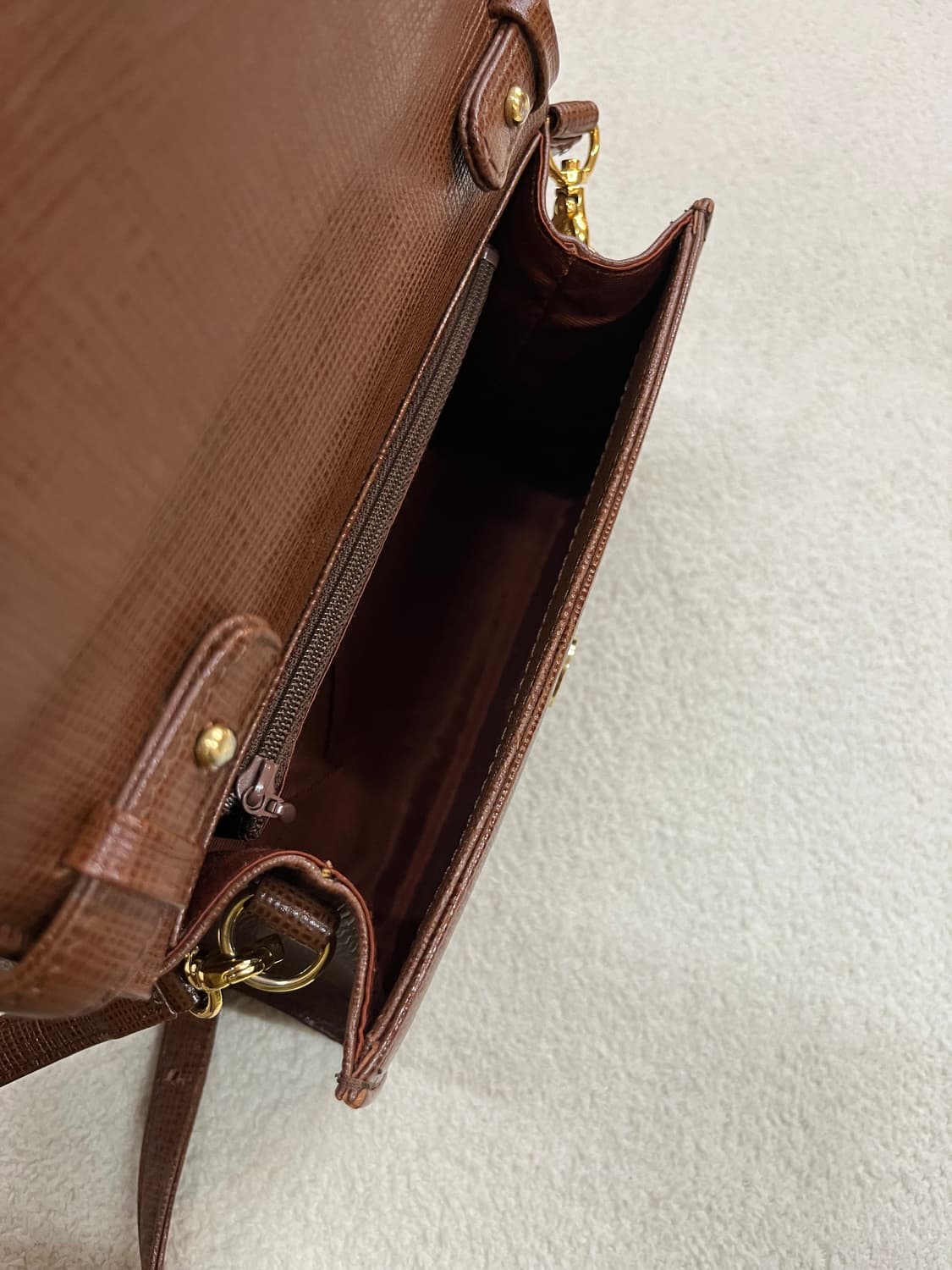 90s COURREGES 크로스바디백 미니 브라운 상품이미지10