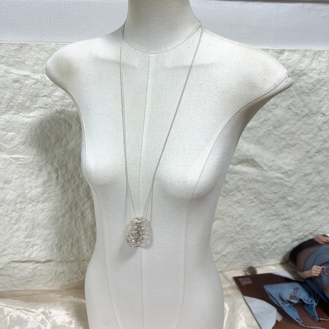 빈티지 중세 마테 부츠양말 스네크체인 목걸이 상품이미지1