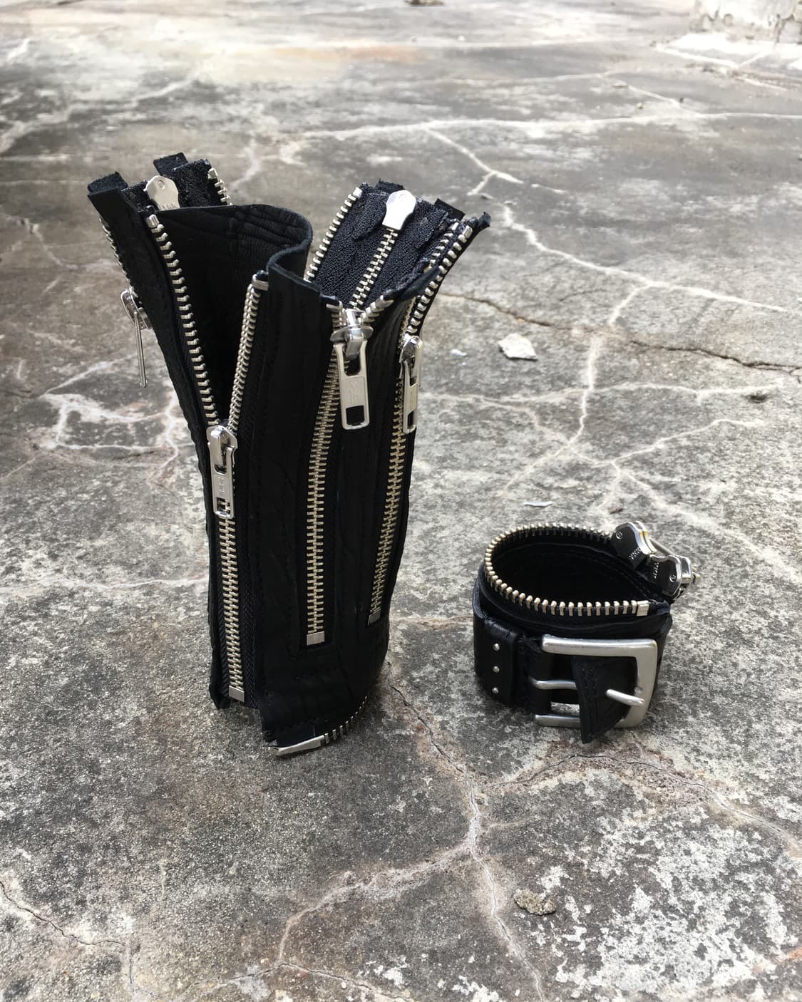 Leather two-way zipper bangle 상품이미지3