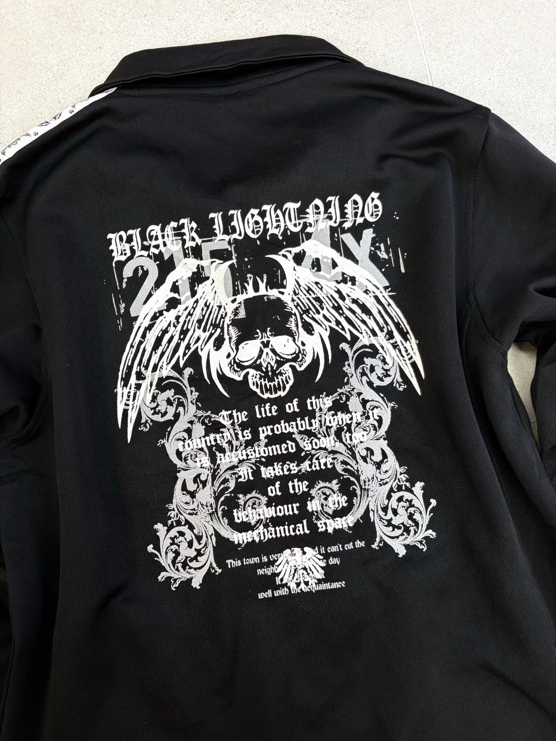 블랙 스컬 프린팅 져지 상품이미지5