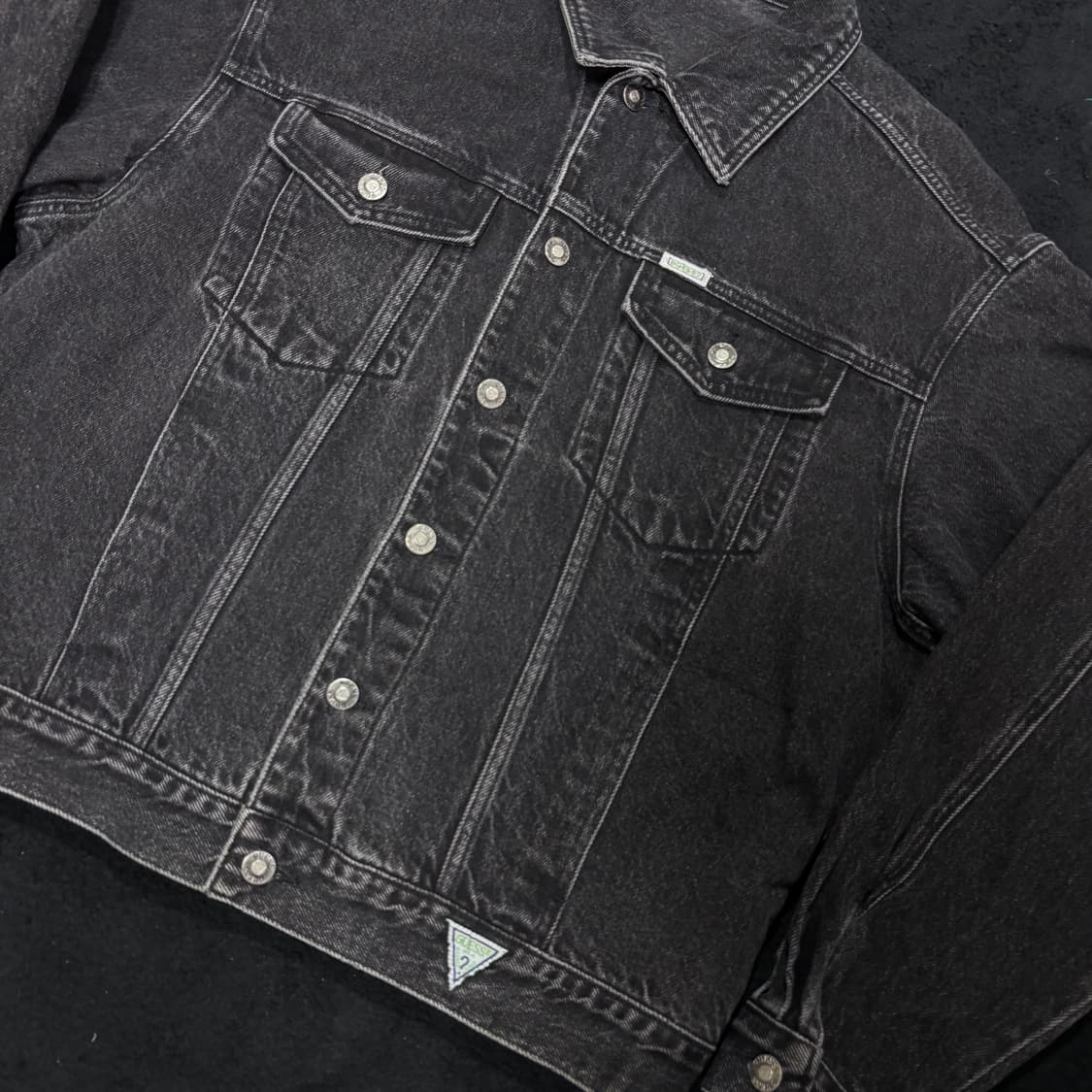 95 게스 USA 흑청 데님자켓 상품이미지3
