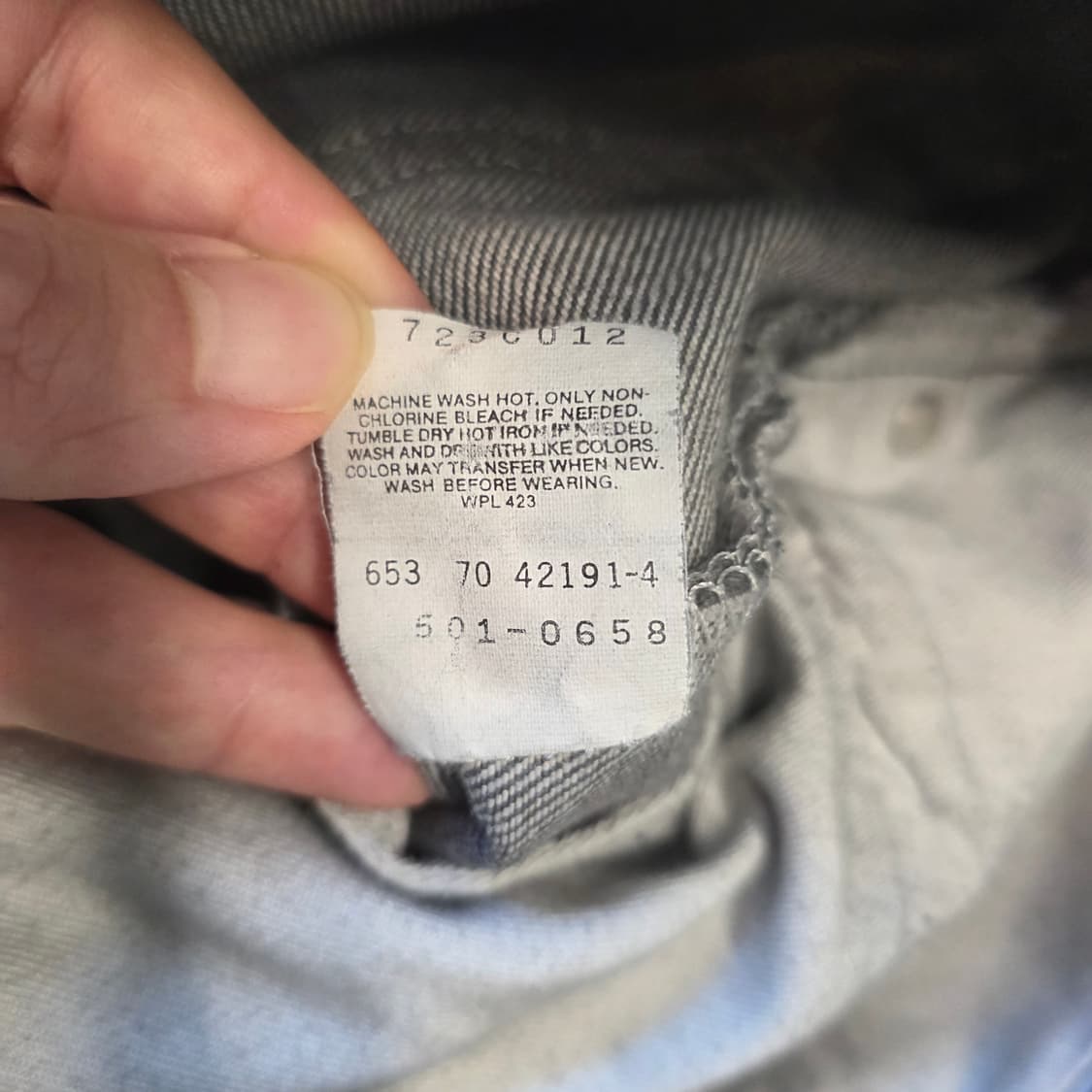 [W31L30]90s 리바이스 USA 501 블랙 데님팬츠 상품이미지5