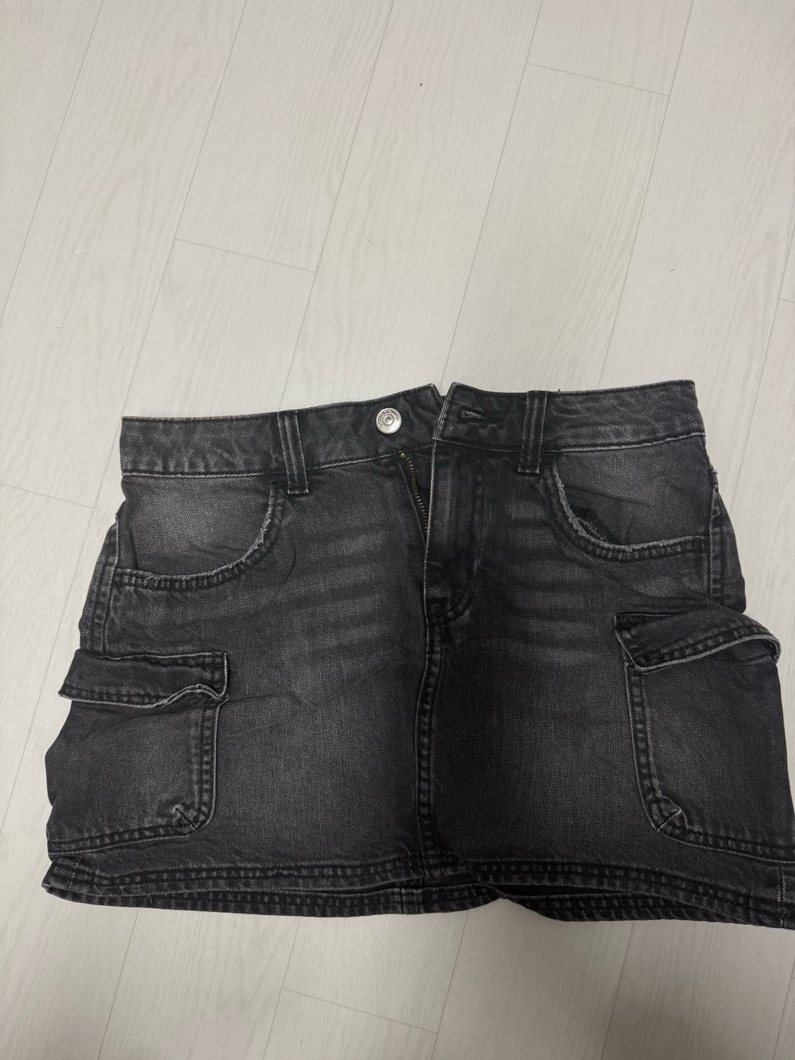 Hm 워싱 카고 치마 그레이 상품이미지1