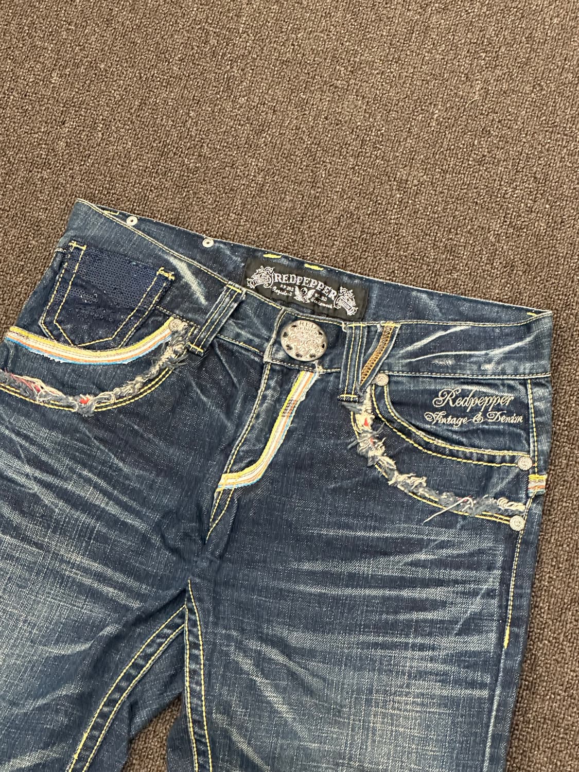 30)레드페퍼 빈티지 y2k 자수 디테일 데님팬츠 상품이미지3