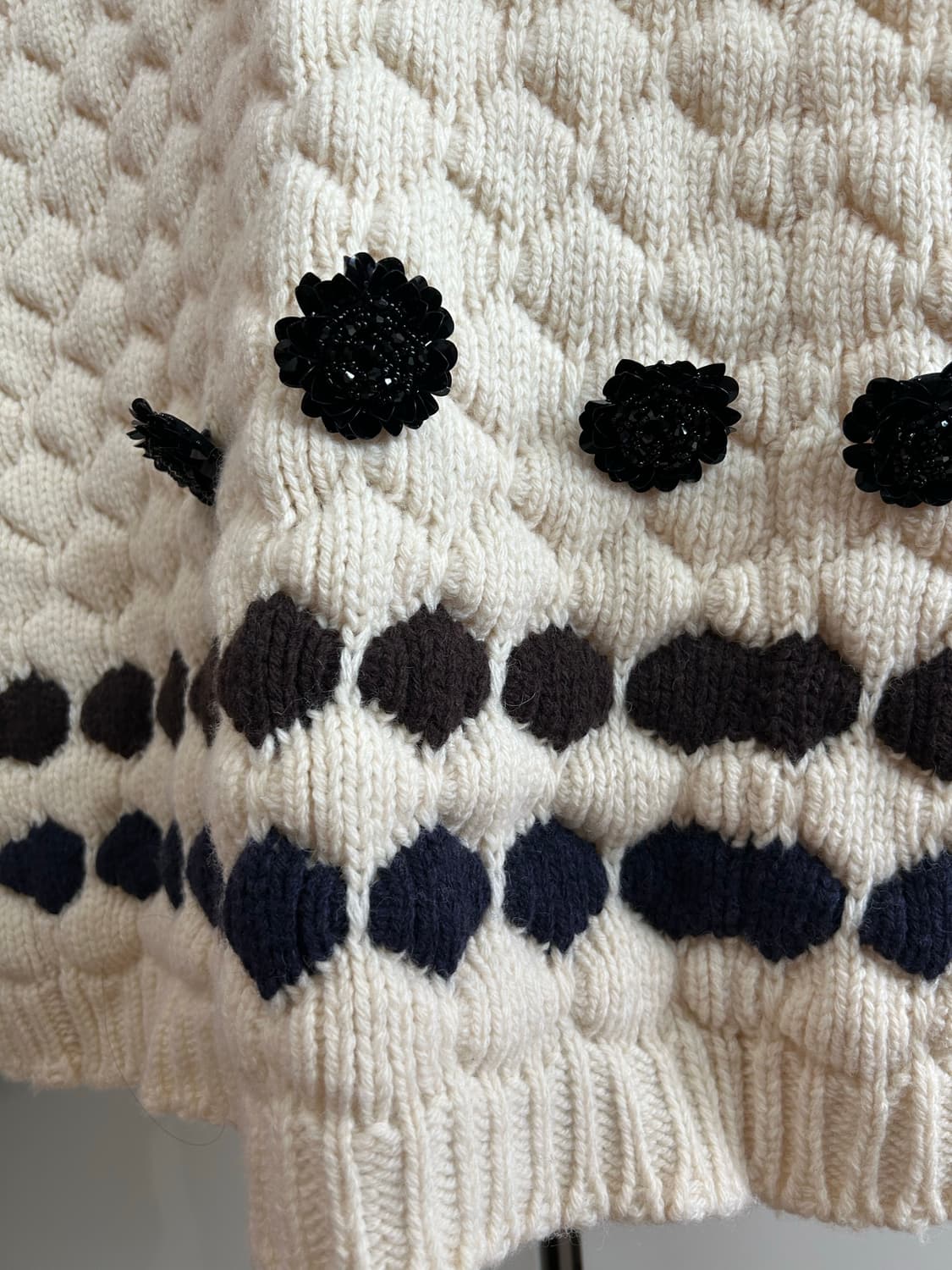 라프시몬스 코르사쥬 니트 베스트 상품이미지4