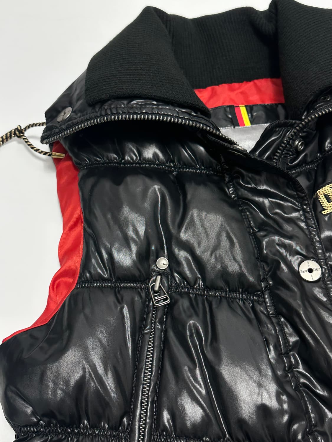 DOHC 스팽글 로고 유광 패딩 베스트 조끼 y2k 와투케 상품이미지6