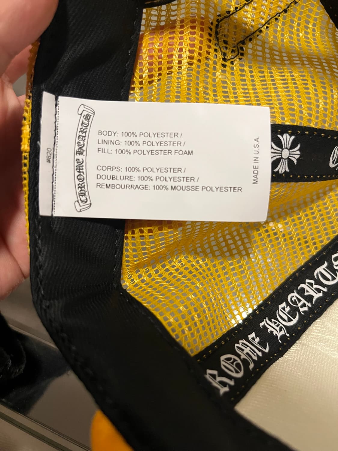 (새상품)크롬하츠 옐로우 트러커 모자 상품이미지4