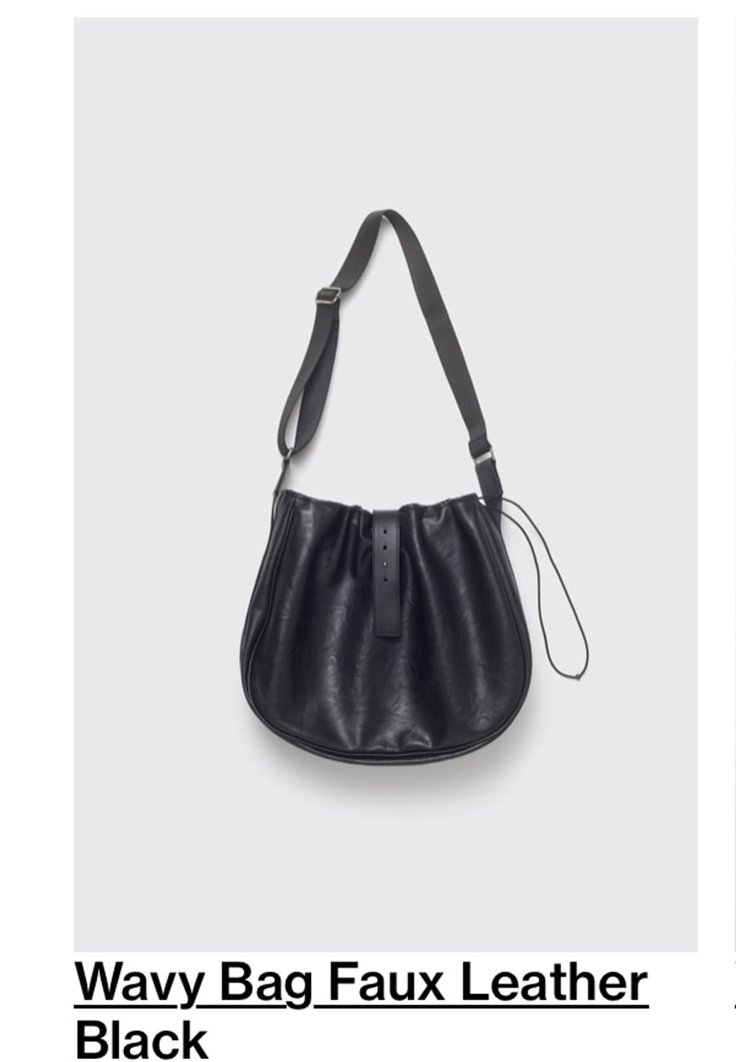 해칭룸 wavy bag faux leather black  상품이미지1