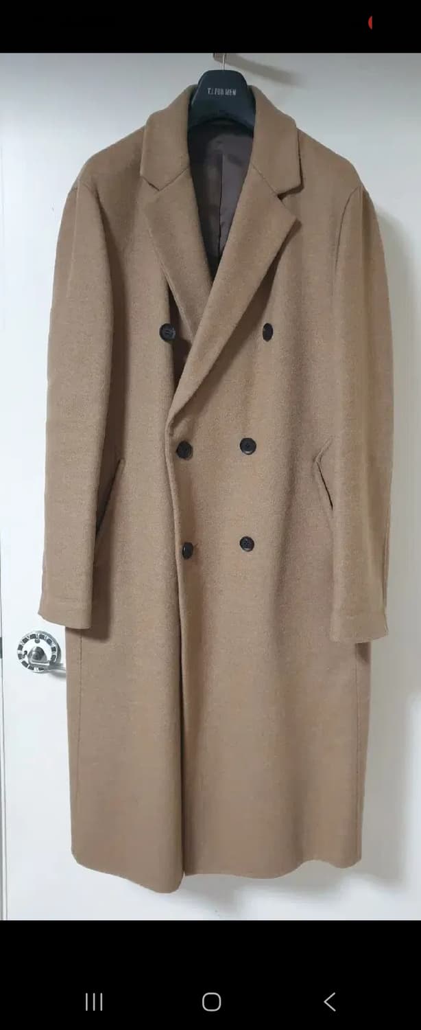 liberclassy 핸드메이드 카멜 더블 롱 코트 상품이미지1