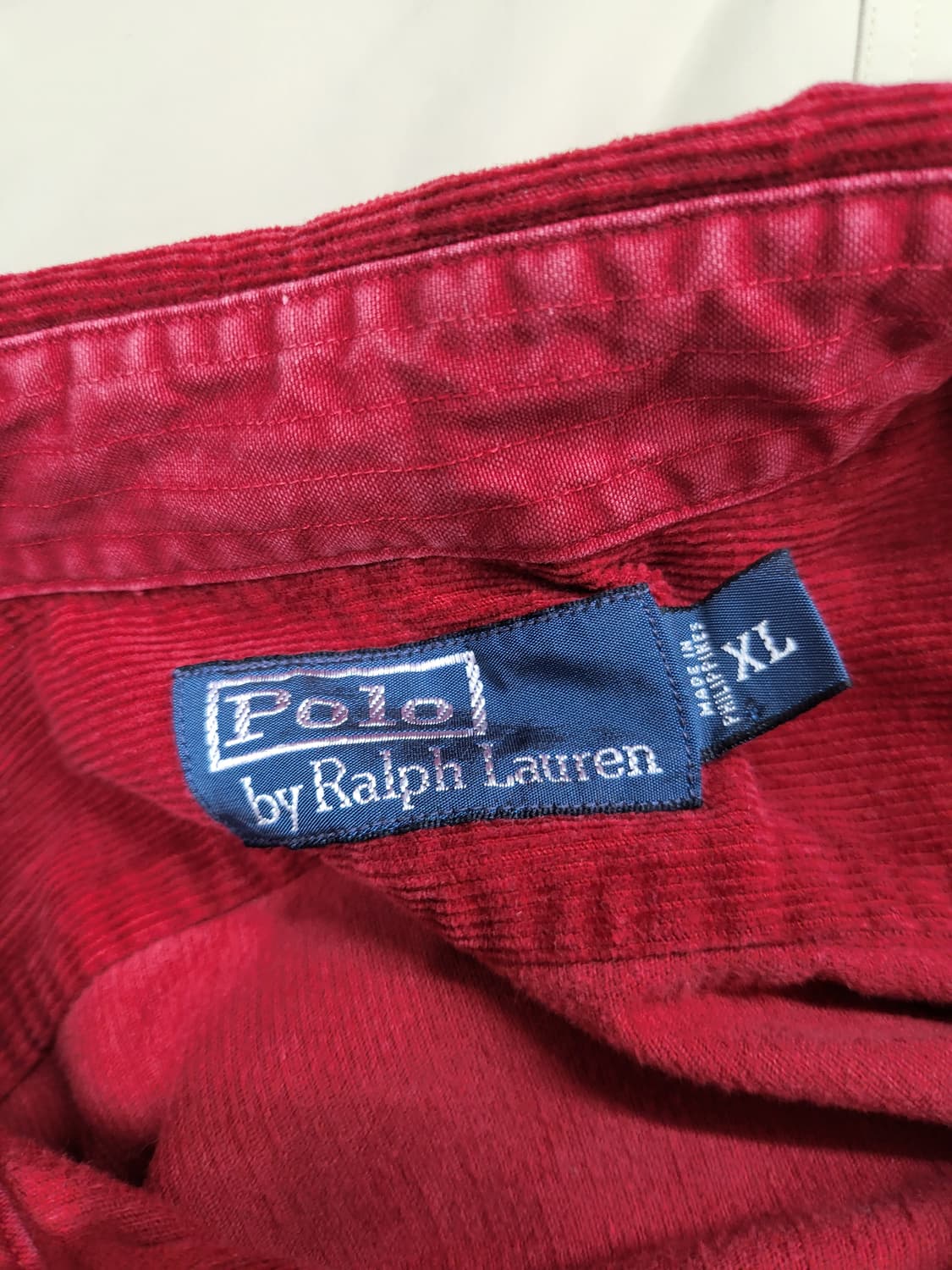 폴로 레드 코듀로이 남방 셔츠xl 상품이미지3