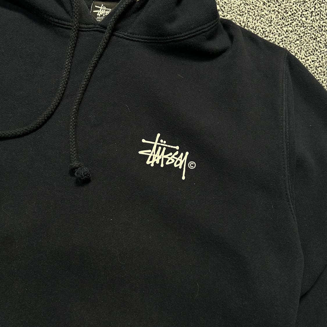 스투시(Stussy) 블랙 베이직 로고 후드티 상품이미지4