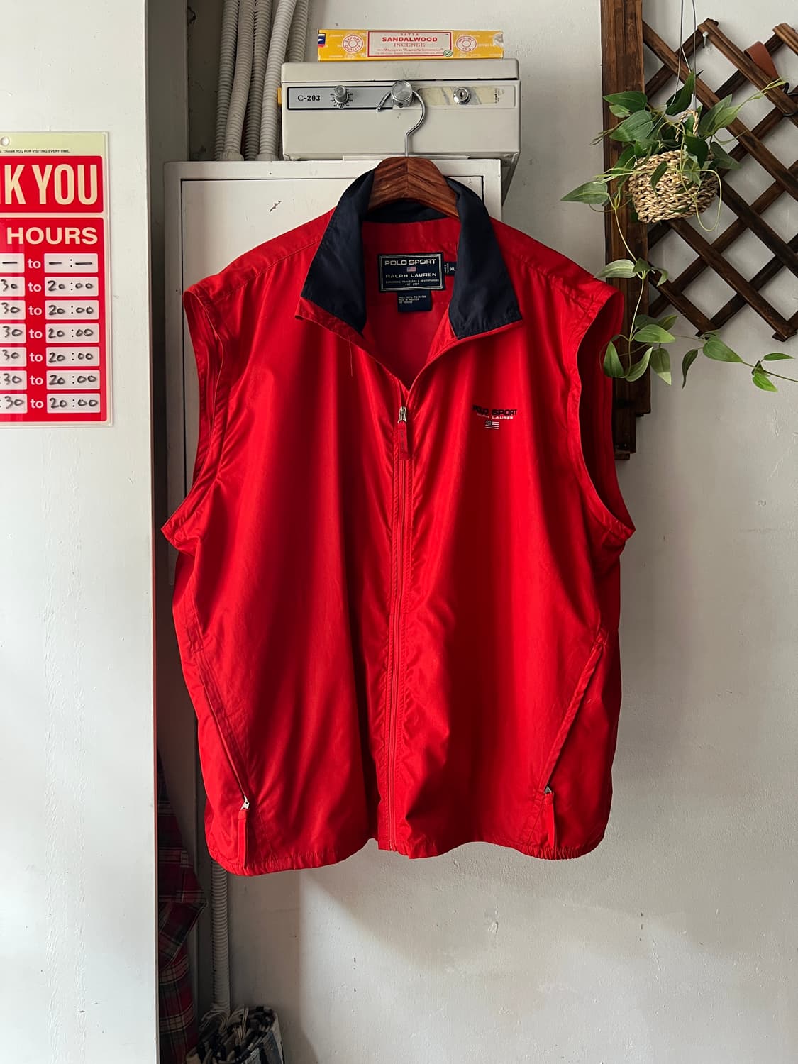 [XL]90's 폴로 스포츠 베스트 분리형 나일론 트랙자켓 상품이미지6