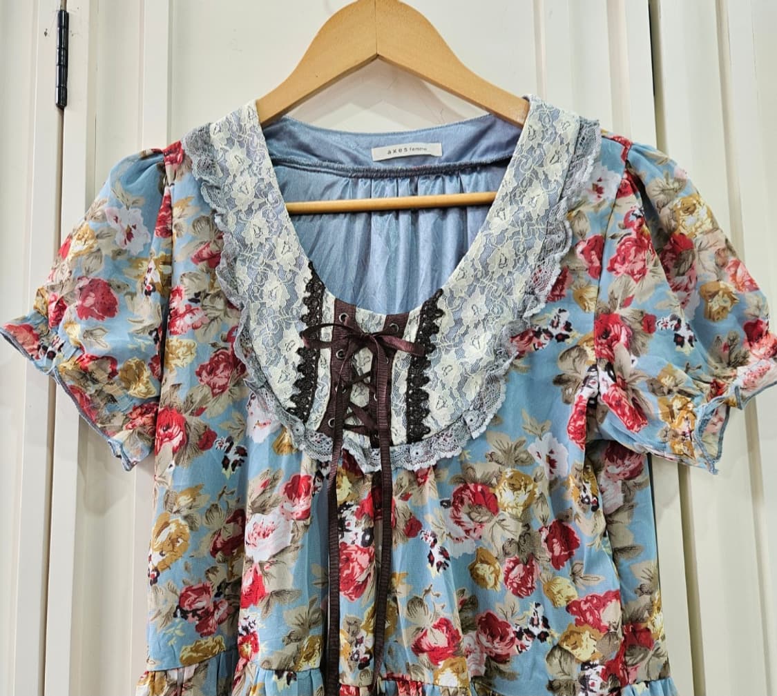 엑시즈팜(axes femme) 빈티지 플라워 레이스 원피스 상품이미지2