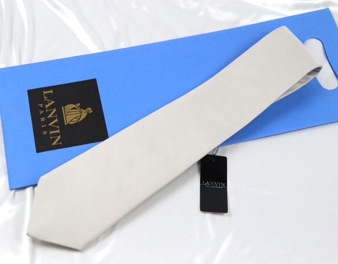 랑방 8cm 미사용 신형 프랑스 연베이지 남자 명품 넥타이 상품이미지1