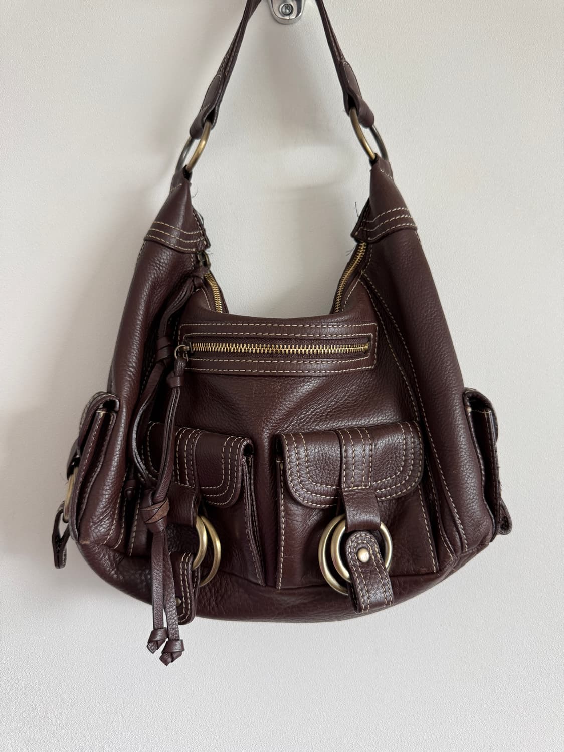 Pre owned 레더 숄더백 상품이미지3