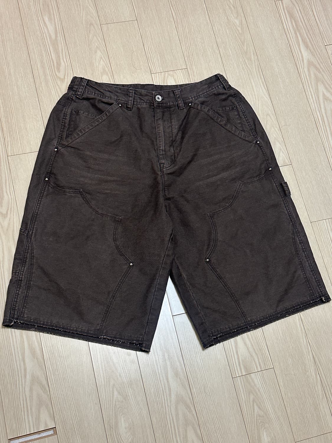 폴리테루 더블니 반바지 브라운(4) 상품이미지1