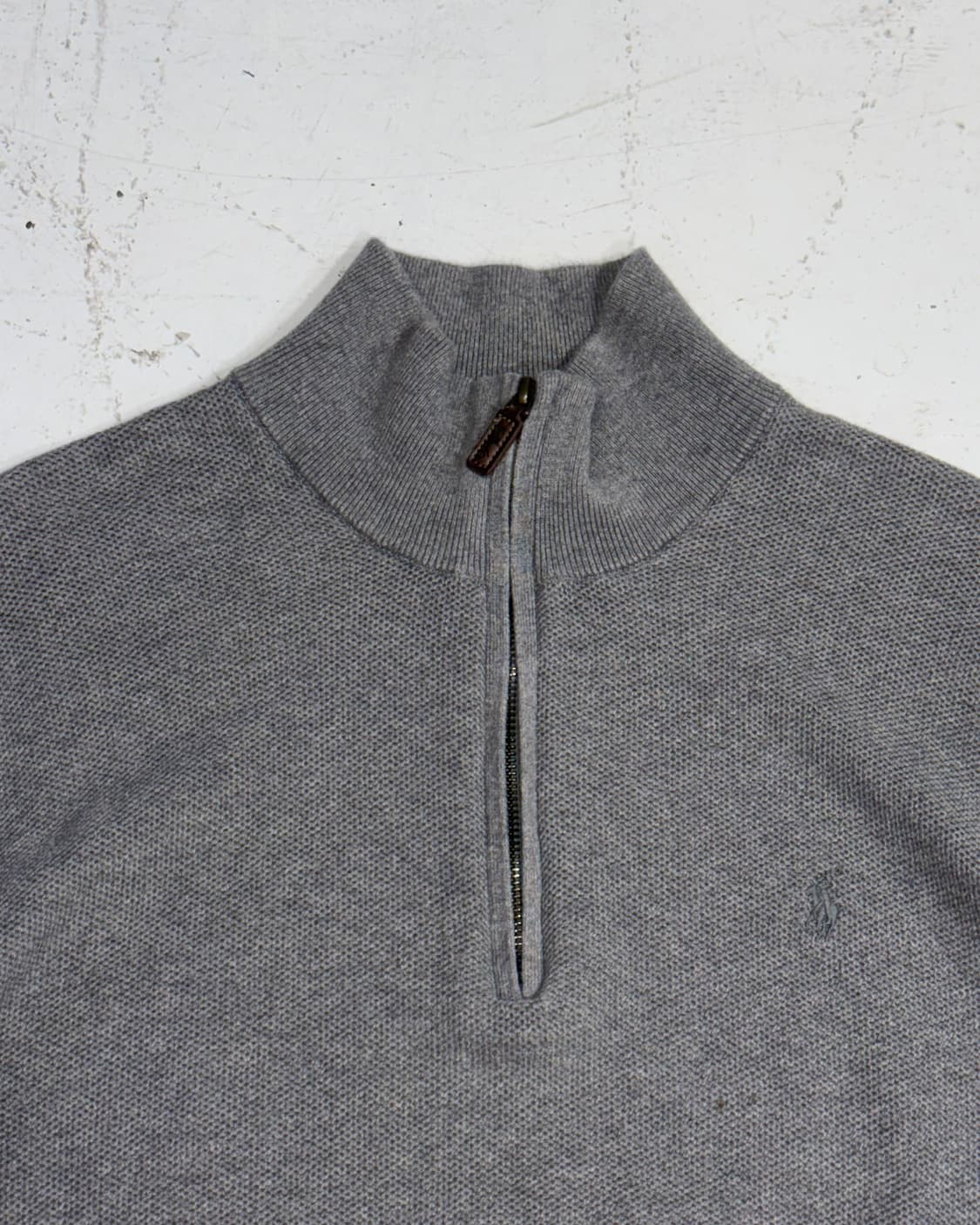 폴로 신형 그레이 하프집업 피마코튼 니트 상품이미지2