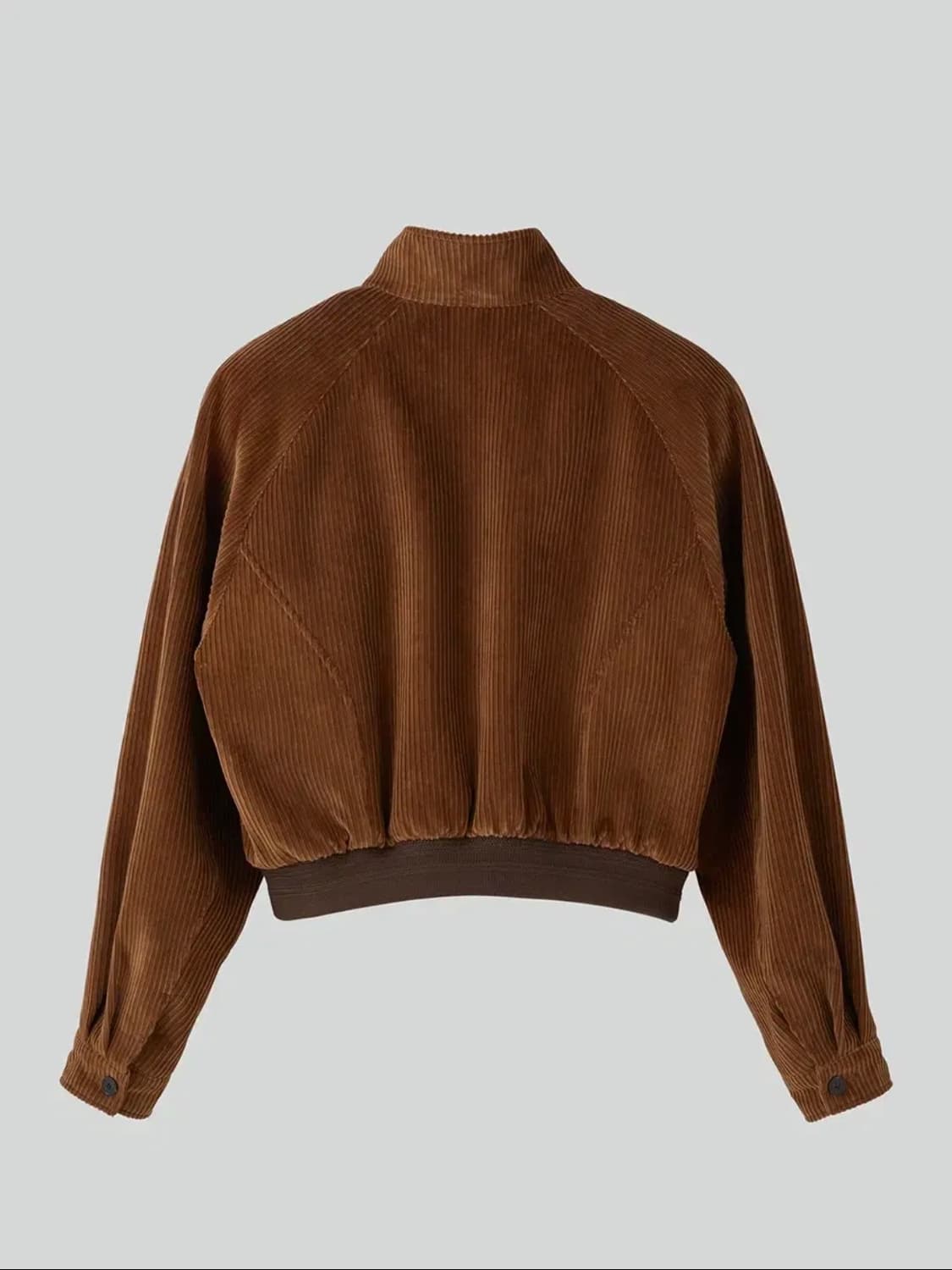 [M] 렉토 잭 코듀로이 해링턴 크롭 숏 점퍼 자켓 브라운 상품이미지3