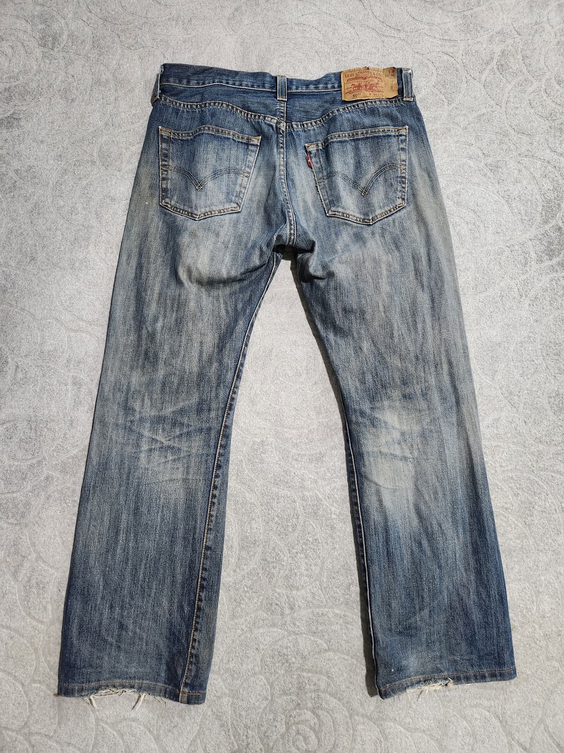 리바이스 501 중청 빈티지 데미지 청바지-34  상품이미지5