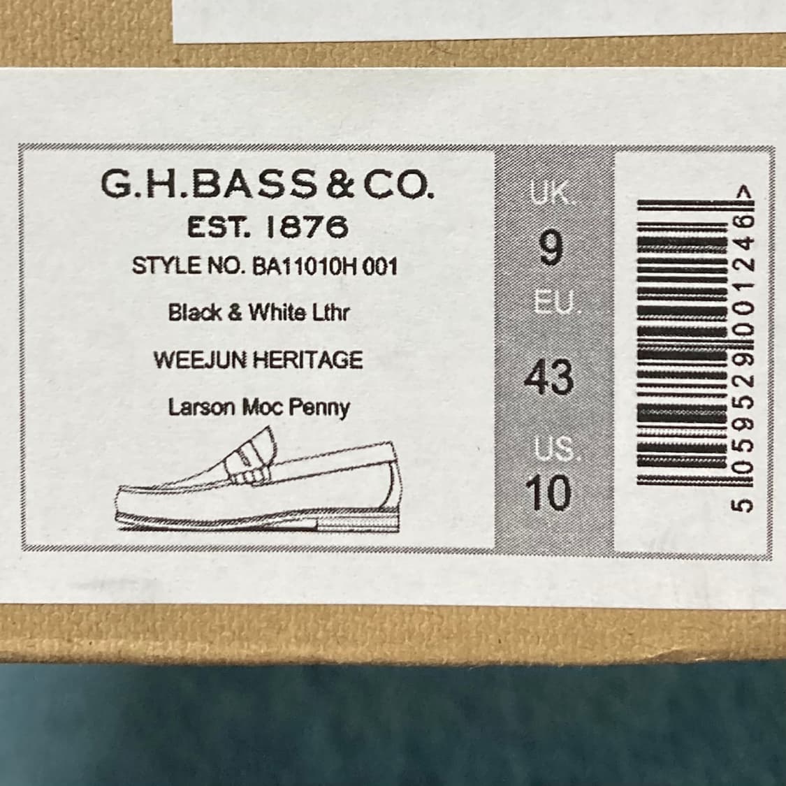 G.H.BASS 위준 라슨 페니 로퍼 블랙 화이트 상품이미지3