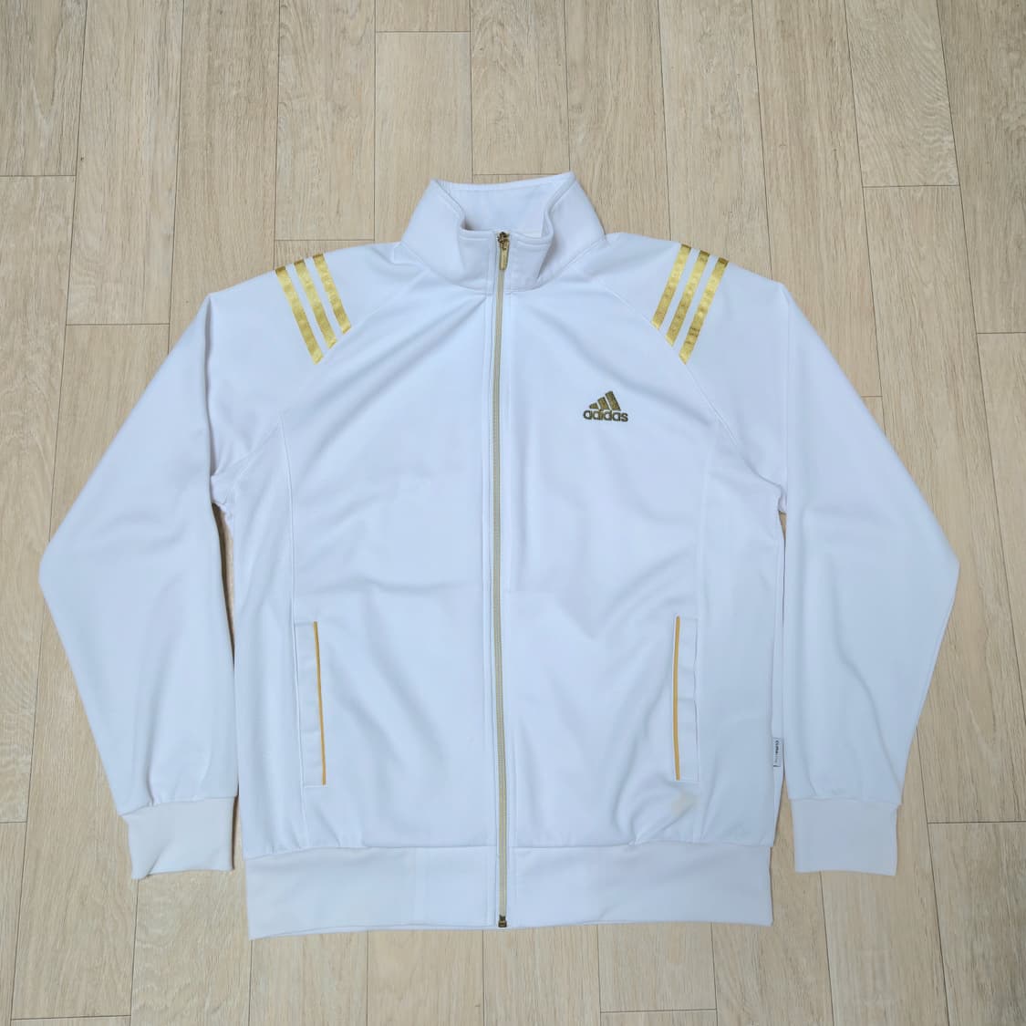 100) 아디다스 삼선 화이트 골드 트랙탑 져지 자켓 상품이미지2