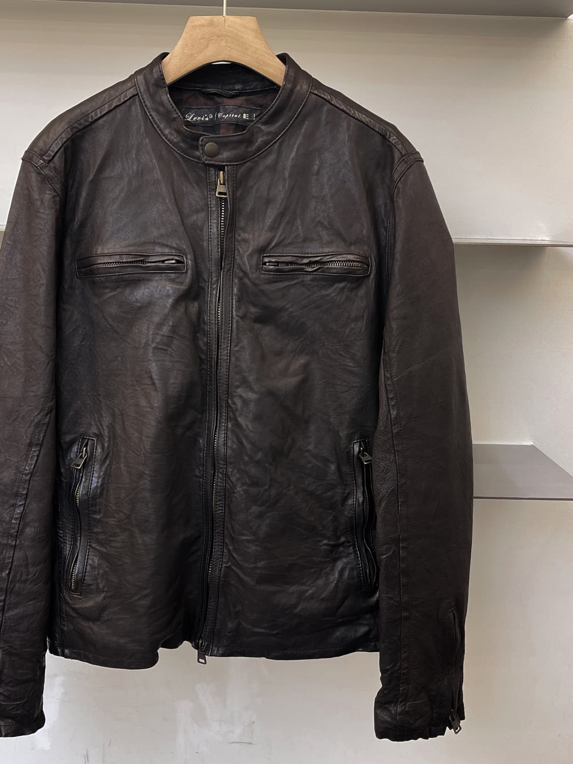 리바이스 캐피탈 E 카페 레이서 레더 자켓 상품이미지3