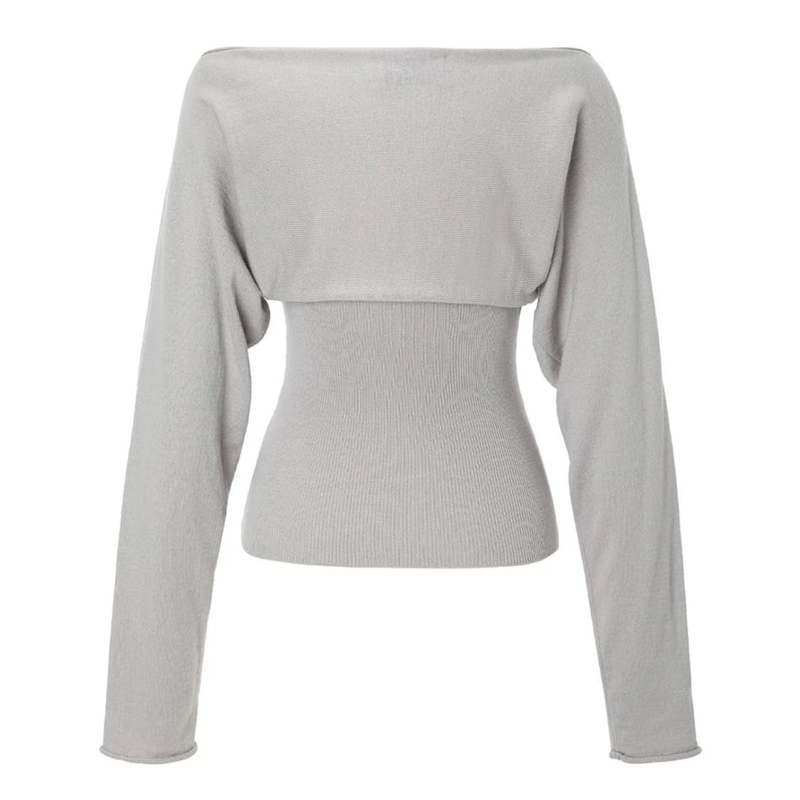 쓰리타임즈 dewy off top beige gray S 상품이미지2