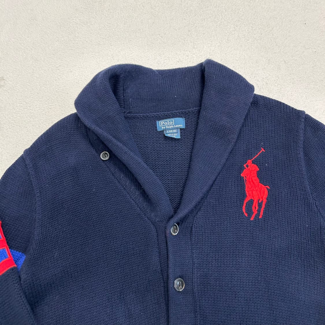 폴로 빅포니 숄카라가디건 상품이미지2