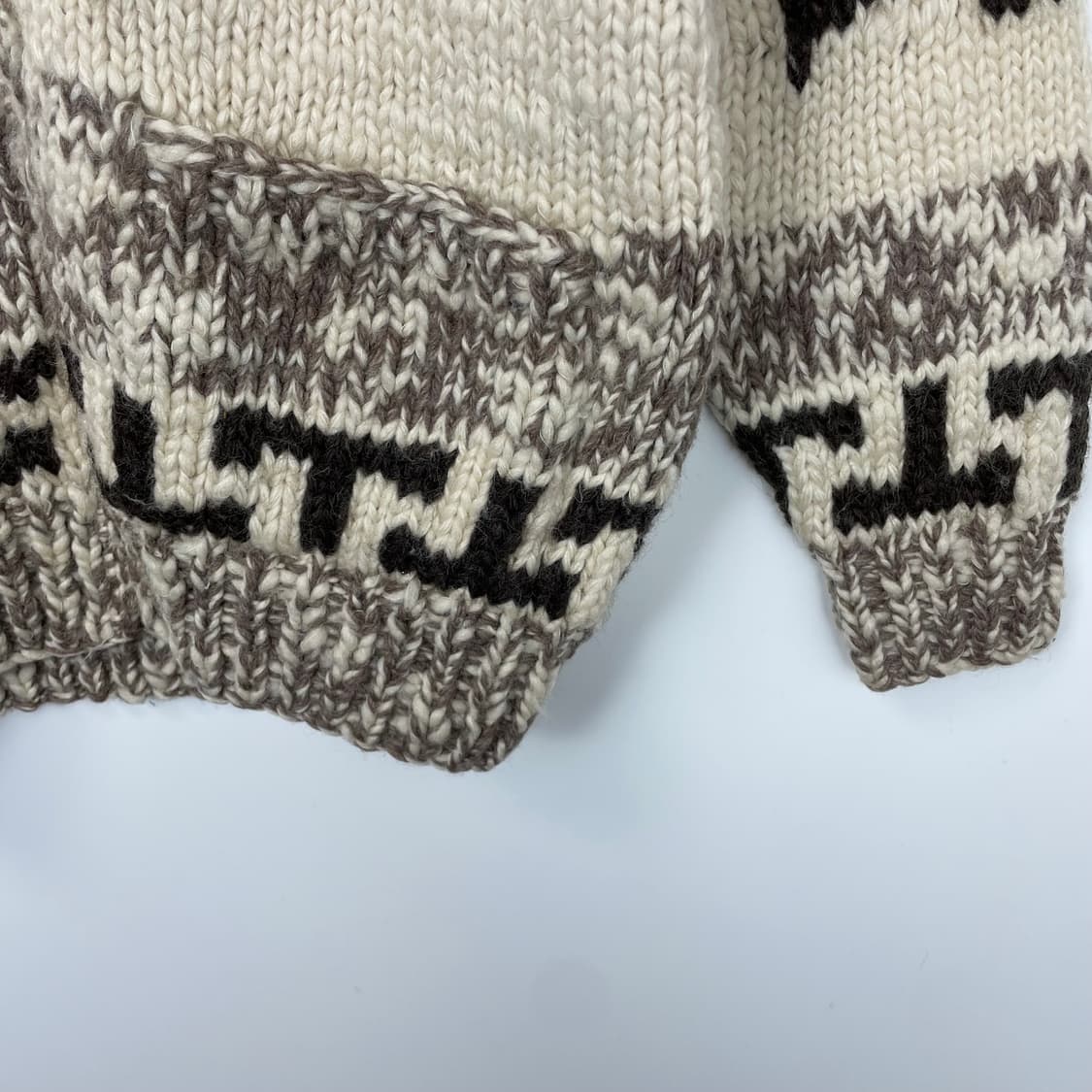 빈티지 코위찬 니트 후드 가디건 집업 상품이미지5