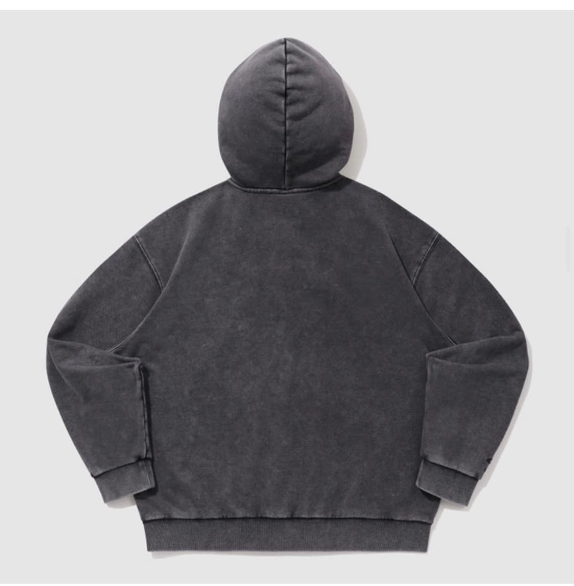엄브로 워시드 니트 후디 집업 차콜 상품이미지5