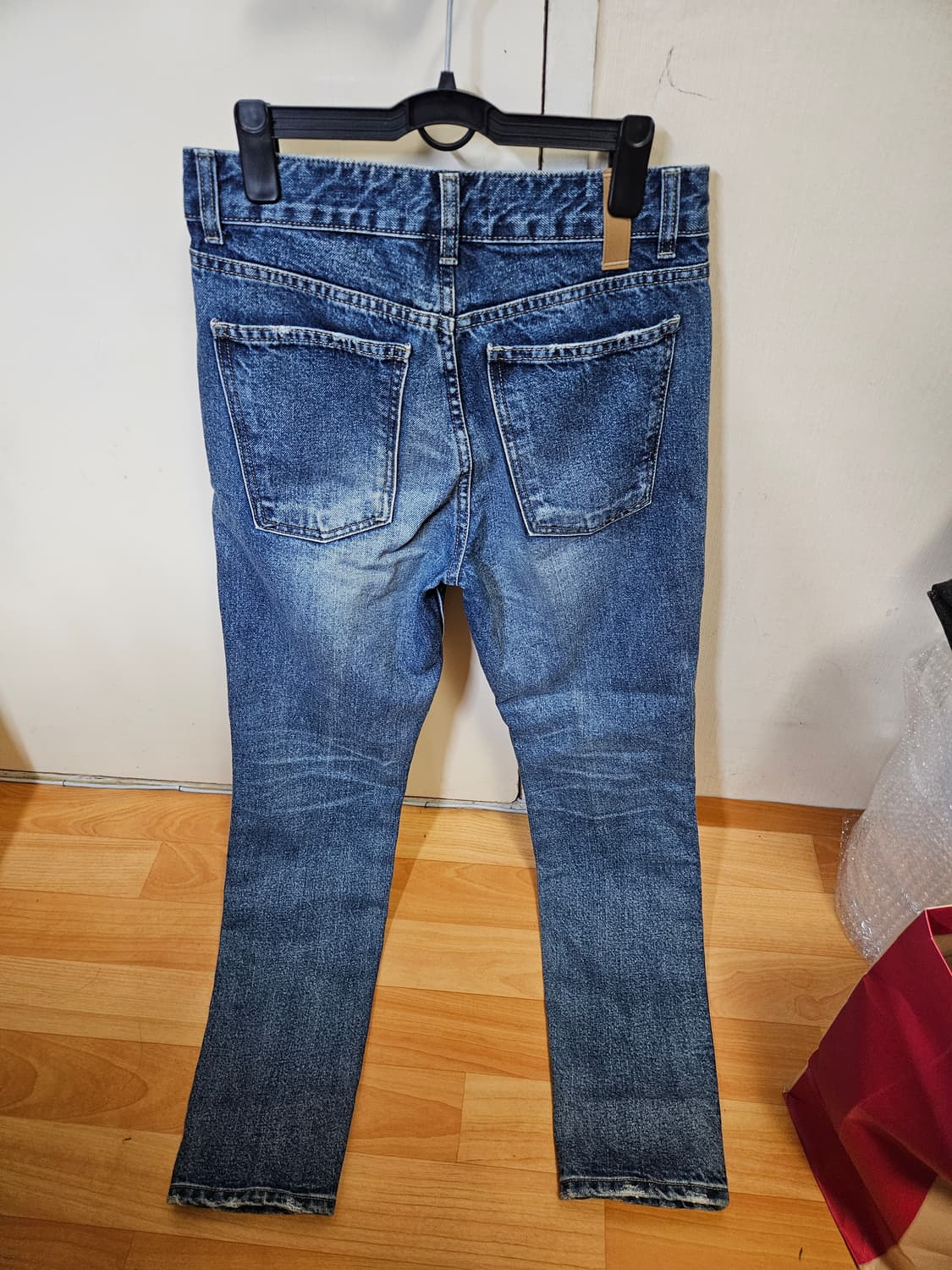 44) 엘무드 콤보 스트레이트컷 데님 워시드 블랙 / 워시드 블루 2장 상품이미지5