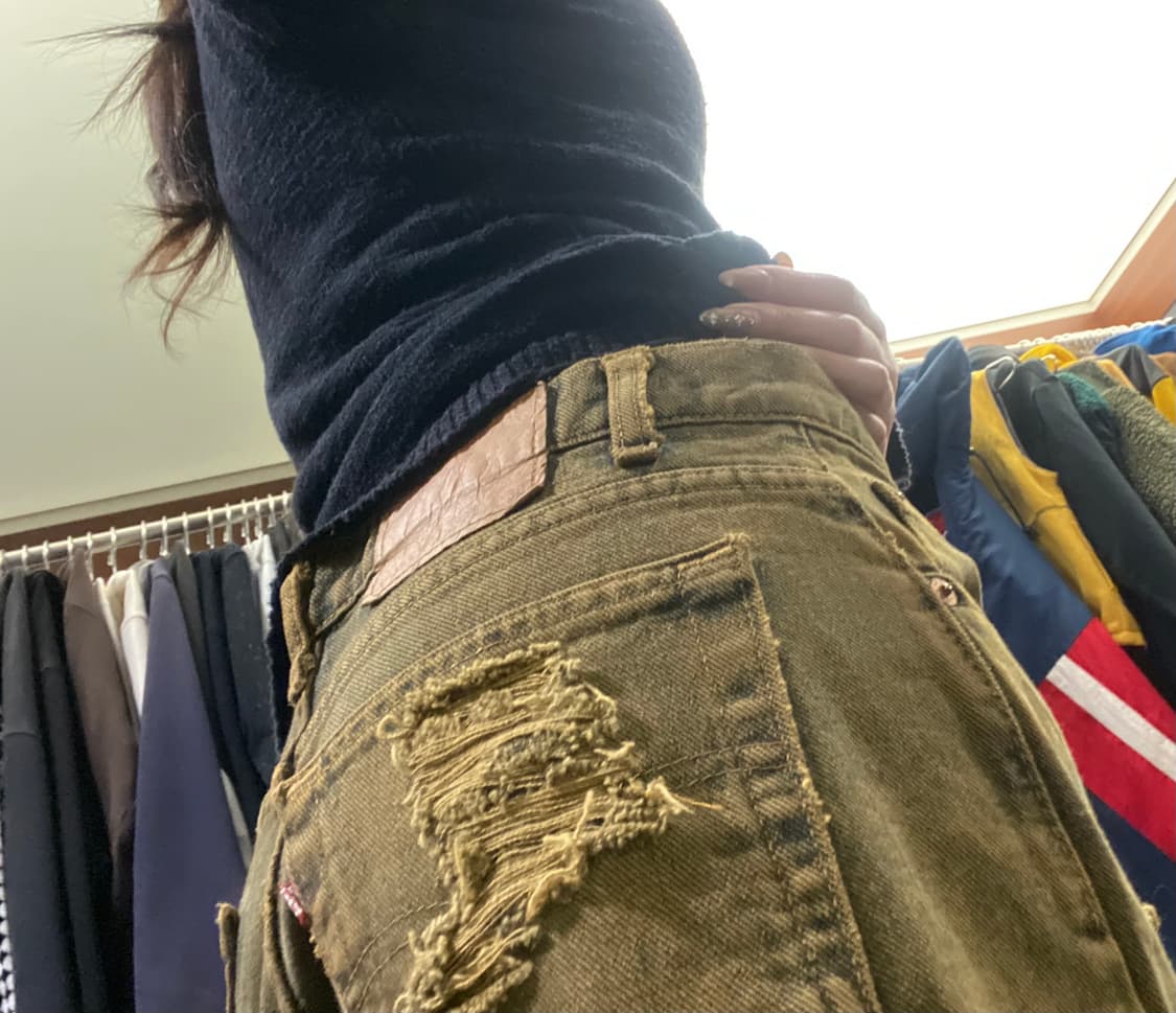 31x30)리바이스 505 옐로우 워싱 데님팬츠 상품이미지3