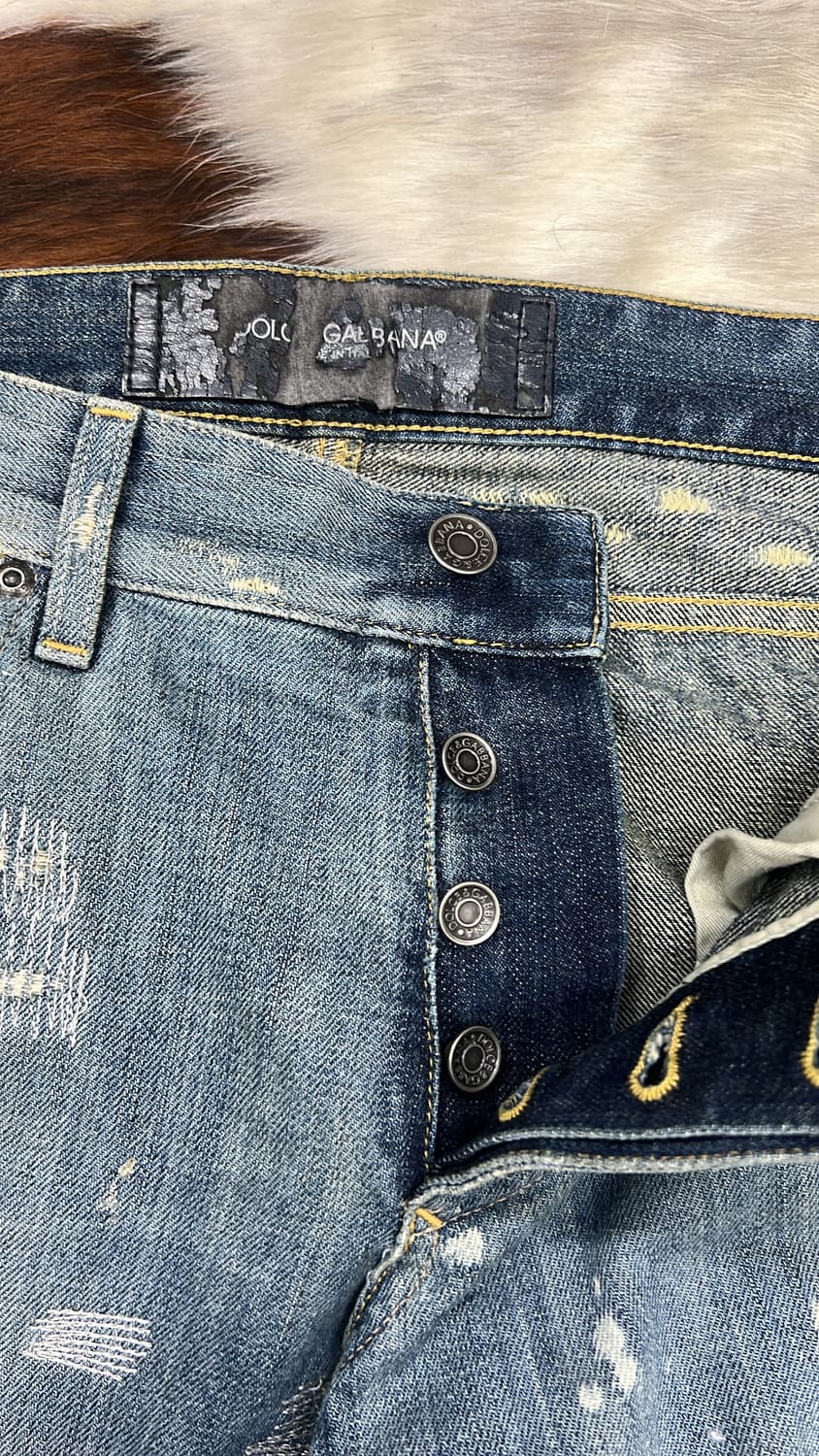 돌체앤가바나 00s 리페어 디스트레스 스키니 진 상품이미지5