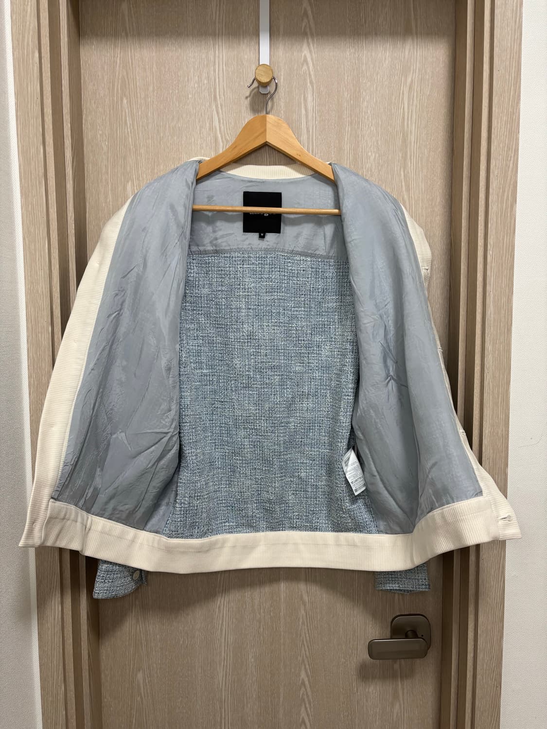 24SS새상품급)알레그리 트위드 가디건M(100)/스카이블루 상품이미지5