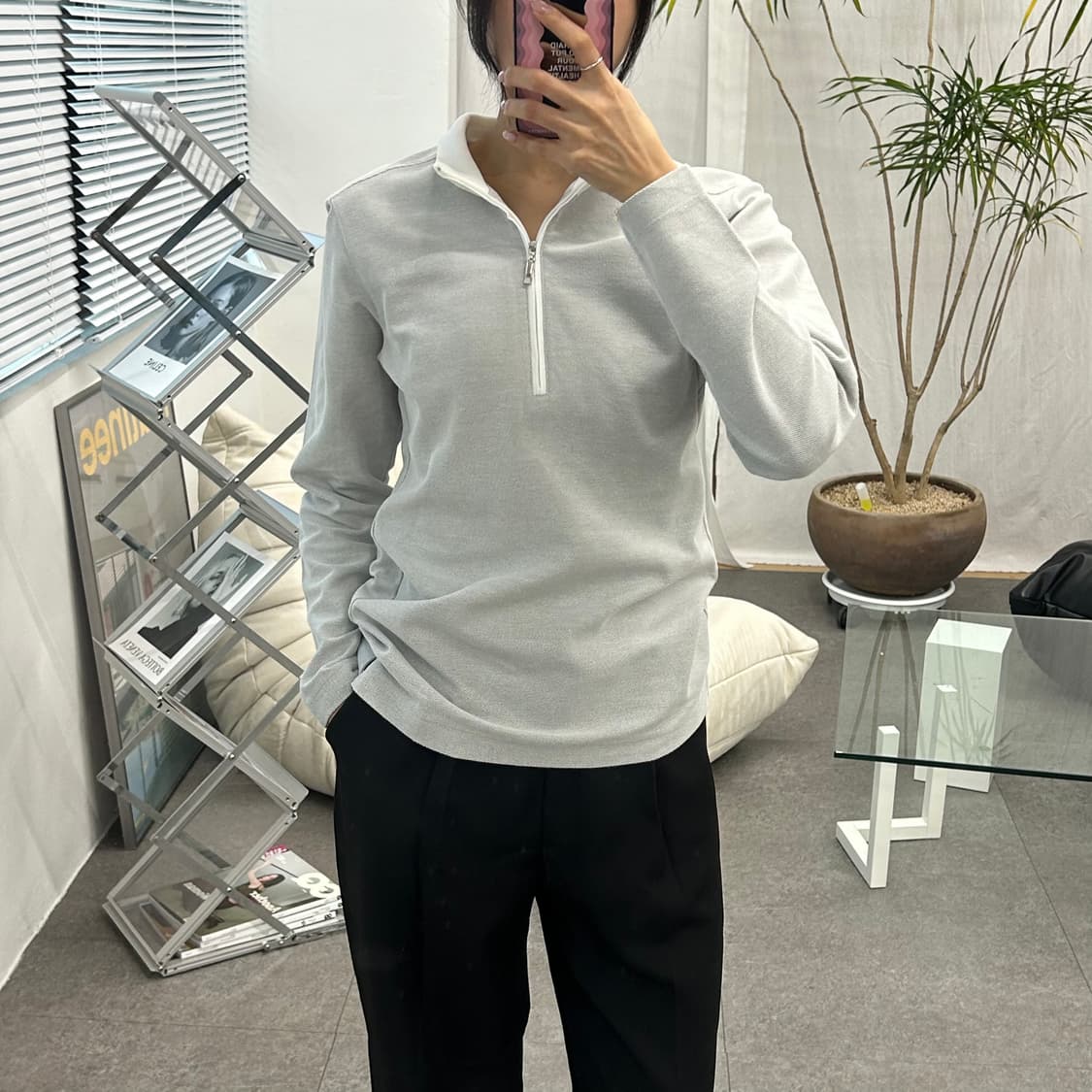 allegri 하프 집업 니트 스웨터 상품이미지3