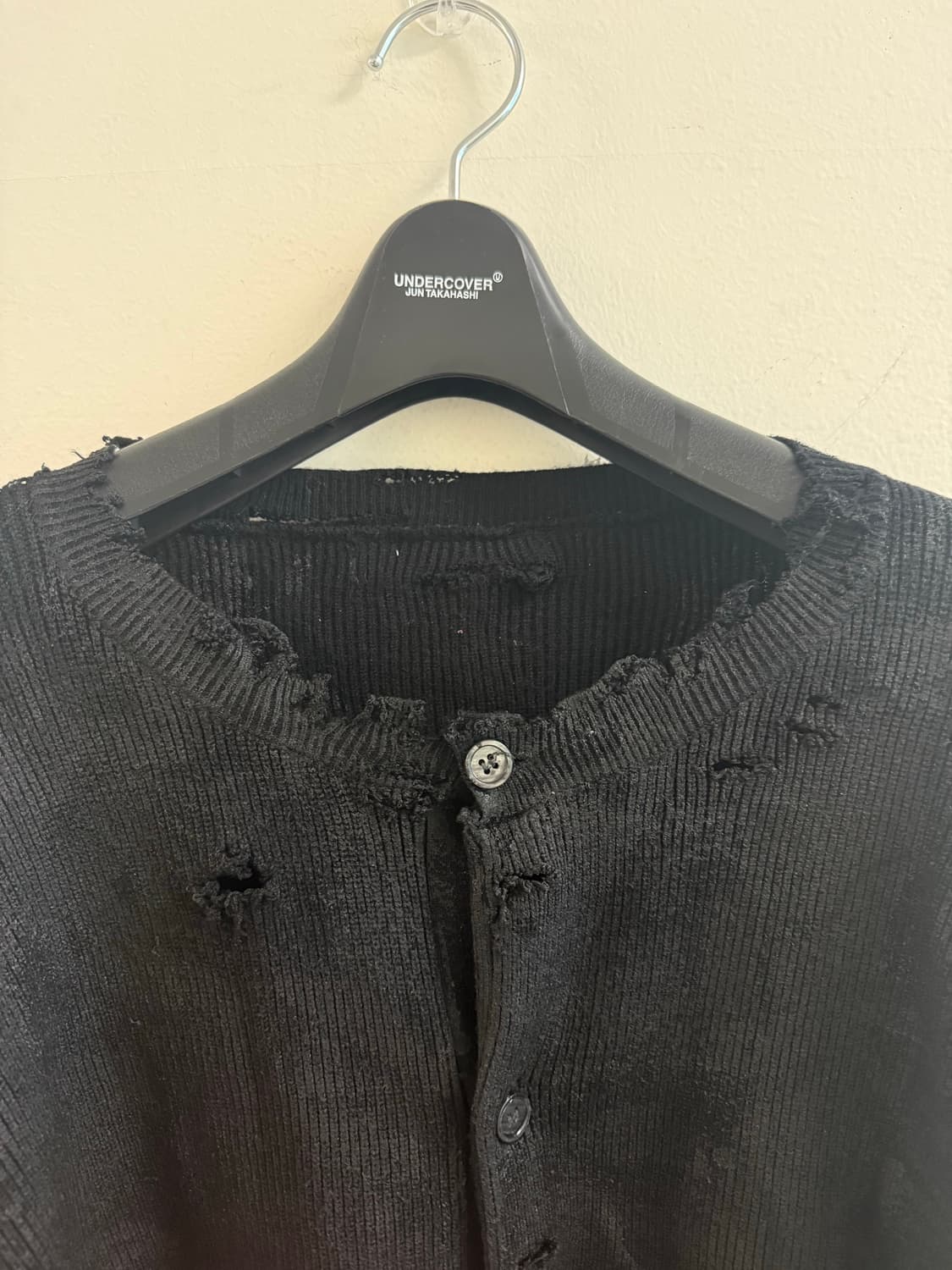 Distressed vintage oil wax coating 가디건 상품이미지8