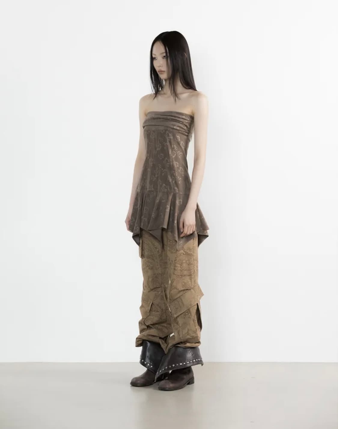 웻태그 CARGO BOOTCUT PANTS PAISLEY BROWN 상품이미지2