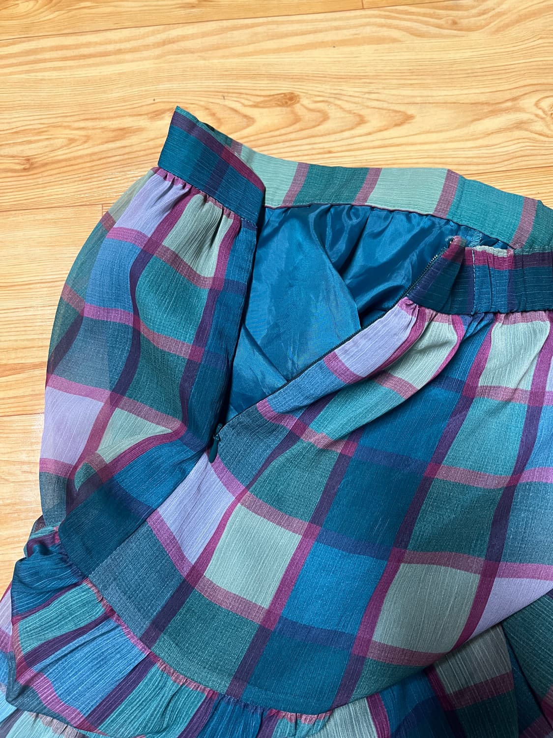 빈티지 체크 스커트 상품이미지2