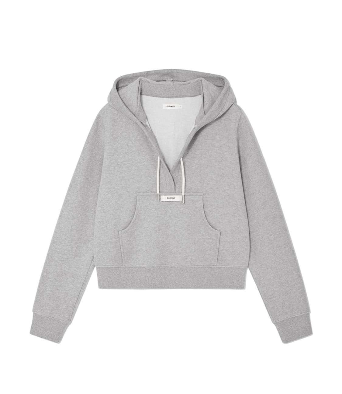 Glowny 글로니 ciao V cut hoodie gray 상품이미지2