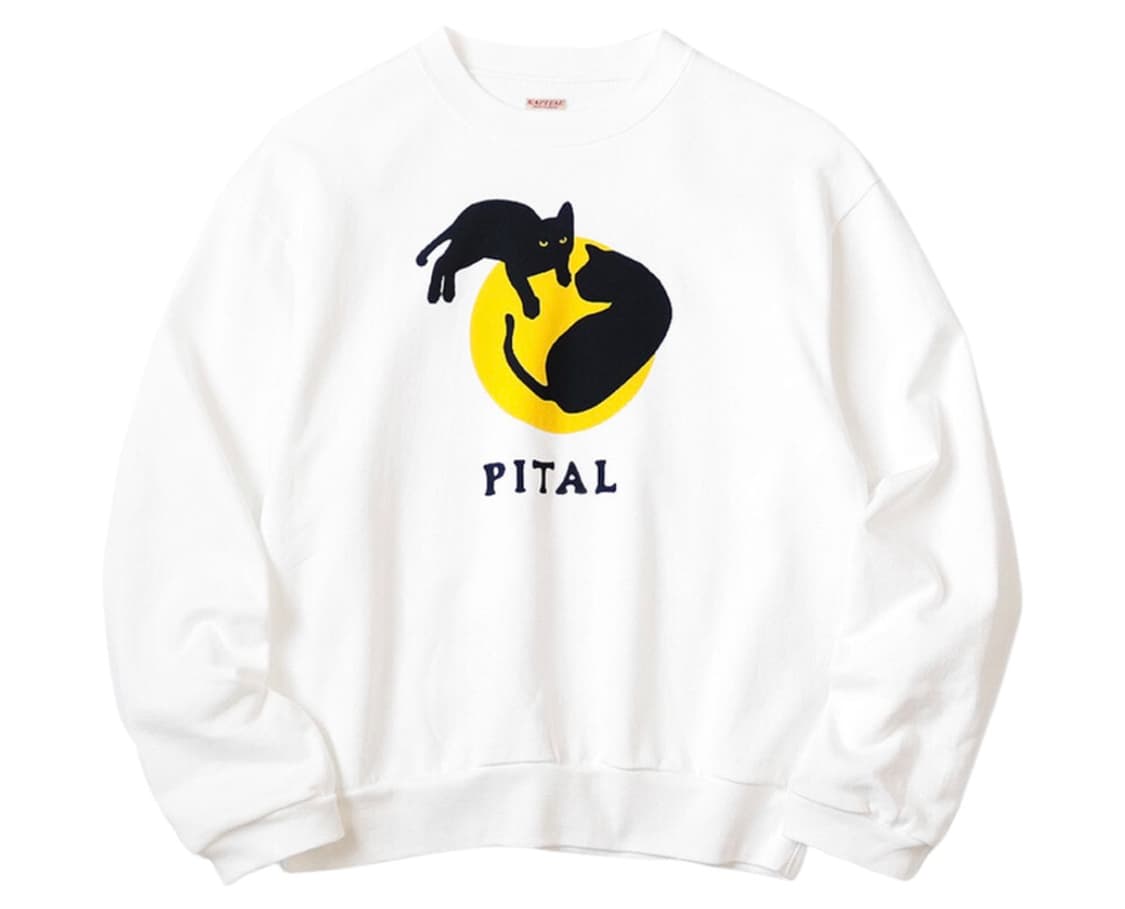 캐피탈 에코 플리스 크루 스웨트셔츠 화이트 2사이즈 상품이미지1