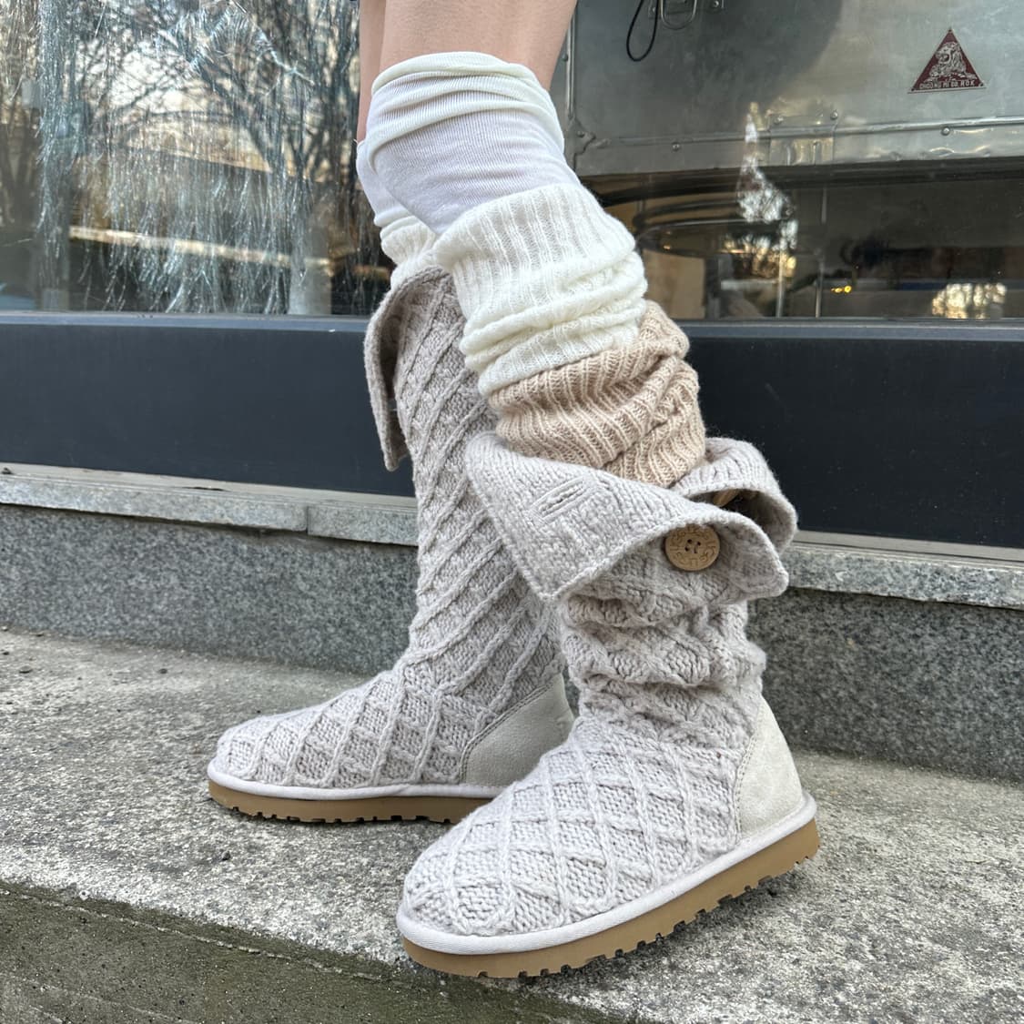 00s 크리스 크로스 니트 카디 어그 부츠 상품이미지6