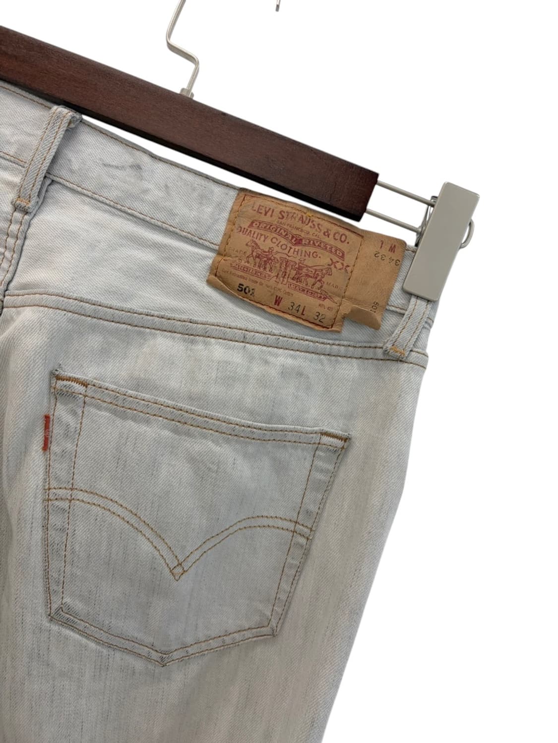 00s 재팬 리바이스 501 라이트그레이 데님팬츠 (34) 상품이미지8