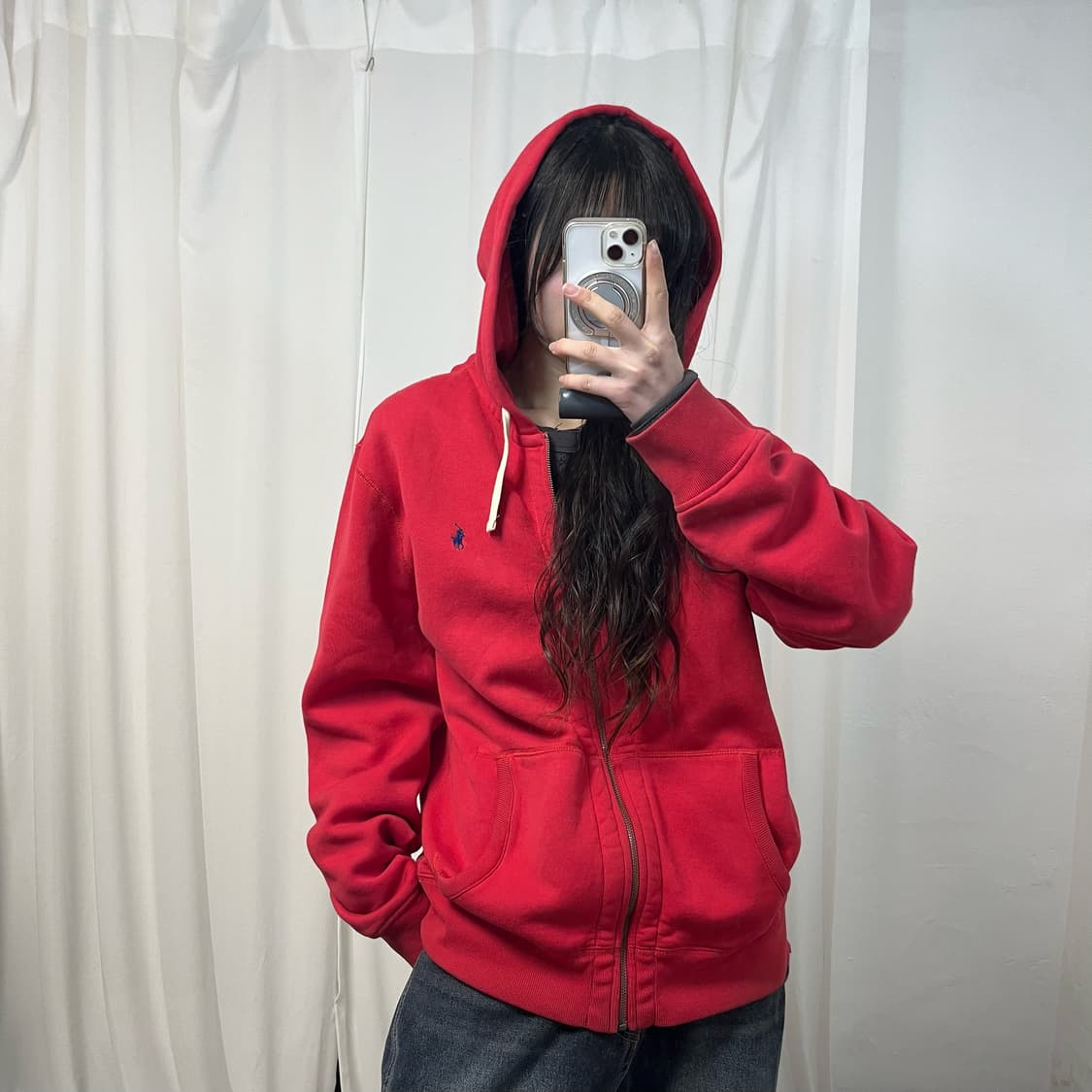 Polo Red Thermal Hoodie Zip up 상품이미지1