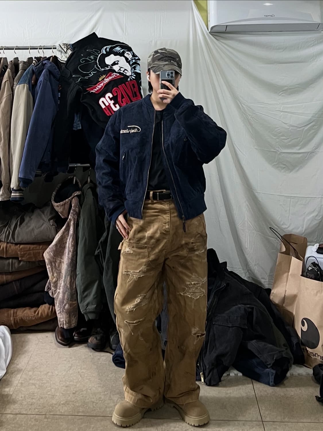 90s 할리데이비슨 스웨이드 가죽자켓 상품이미지3